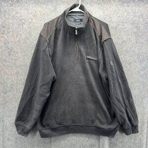 Bugatti Pullover Sweater Mens 2XL Gray Quarter Zip Venlo 8595 Chest Premium